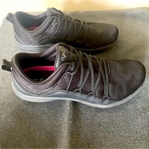 Ryka Knit Bungee Slip-On Shoes Fate Charcoal Gray - Size 6.5